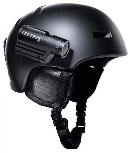 Contour GPS on helmet