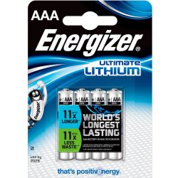 Energizer Ultimate lithium AAA-batterier, 4 stk