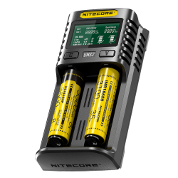 Nitecore UM20 batterilader med plass til 2 batterier