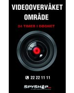 "Videoovervåket område"-klistremerke