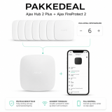 Ajax Hub 2 Plus + FireProtect 2 – komplett pakkedeal av et trådløst brannvarslingssystem for hele huset