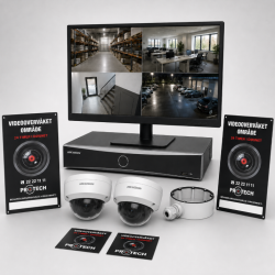 Komplett Hikvision 4K-overv&aring;kningspakke med kameraer, 4- kanals opptaker og valgfritt tilbeh&oslash;r